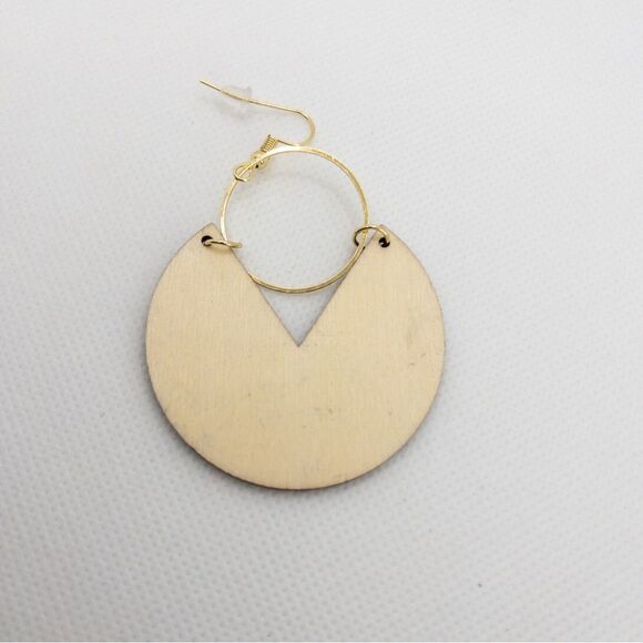 Blue and White Floral Botanical Printed Statement Earrings - Picture 10 of 12